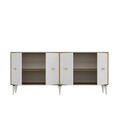 Consola, Olivia, Sinta, 180x82 cm, PAL , Stejar Safir / Alb