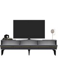 Comoda TV, Olivia, Defne, 180x44 cm, PAL, Antracit / Aur