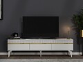 Comoda TV, Olivia, Defne, 180x44 cm, PAL, Alb/Auriu