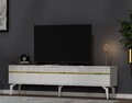Comoda TV, Olivia, Defne, 180x44 cm, PAL, Alb/Auriu