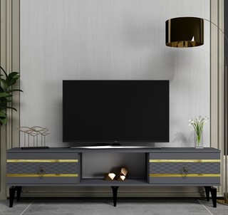 150x44 cm, Antracit;Auriu