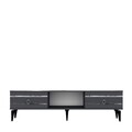 Comoda TV, Olivia, Pelin, 150x44 cm, PAL, Antracit / Argintiu