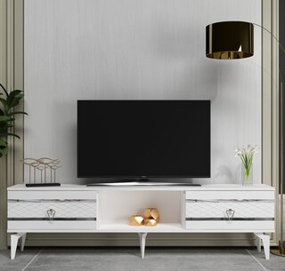 150x44 cm, Alb;Argintiu