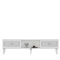 Comoda TV, Olivia, Herry, 150x44 cm, PAL, Alb / Argintiu