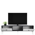 Comoda TV, Olivia, Varna, 150x44 cm, PAL, Antracit/Alb