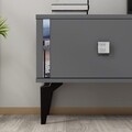 Comoda TV, Olivia, Doruk, 150x44 cm, PAL, Antracit / Argintiu