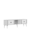 Comoda TV, Olivia, Doruk, 150x44 cm, PAL, Alb / Argintiu