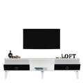 Comoda TV, Olivia, Arona, 150x44 cm, PAL, Alb / Antracit