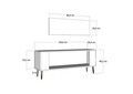 Comoda TV, Olivia, Retrol3, 120x48 cm, PAL, Antracit / Aur