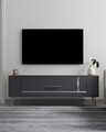 Comoda TV, Olivia, Retrop1, 120x48 cm, PAL, Antracit / Argintiu