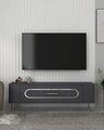 Comoda TV, Olivia, Retrop3, 120x48 cm, PAL, Antracit / Argintiu