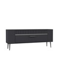 Comoda TV, Olivia, Retrolp1, 120x48 cm, PAL, Antracit / Argintiu