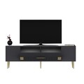 Comoda TV, Olivia, Dekolp4, 150x48 cm, PAL, Antracit / Aur