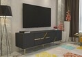 Comoda TV, Olivia, Dekolp5, 150x48 cm, PAL, Antracit / Aur