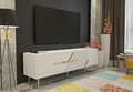 Comoda TV, Olivia, Dekolp5, 150x48 cm, PAL, Alb/Auriu