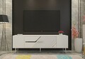 Comoda TV, Olivia, Dekolp5, 150x48 cm, PAL, Alb / Argintiu