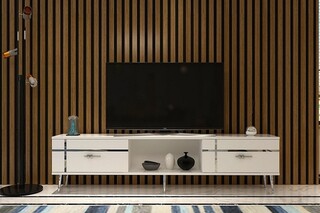 150x40 cm, Alb;Argintiu