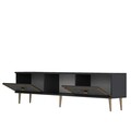Comoda TV, Olivia, Arno, 150x40 cm, PAL , Antracit / Aur