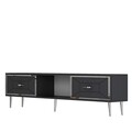 Comoda TV, Olivia, Arno, 150x40 cm, PAL , Antracit / Argintiu