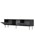 Comoda TV, Olivia, Arno, 150x40 cm, PAL , Antracit / Argintiu