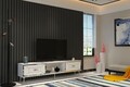 Comoda TV, Olivia, Arno, 150x40 cm, PAL , Alb / Argintiu
