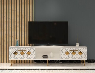 150x40 cm, Alb;Auriu