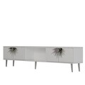 Comoda TV, Olivia, Nida, 150x40 cm, PAL , Alb / Argintiu