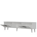 Comoda TV, Olivia, Nida, 150x40 cm, PAL , Alb / Argintiu