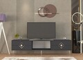Comoda TV, Olivia, Robber, 150x40 cm, PAL , Antracit / Argintiu