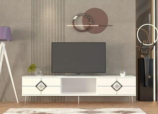 150x40 cm, Alb;Argintiu