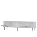 Comoda TV, Olivia, Robber, 150x40 cm, PAL , Alb / Argintiu