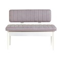 Bancheta cu spatar, Vina 0701-2, Vella, Soho, White, 110x40x85 cm