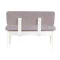 Bancheta cu spatar, Vina 0701-2, Vella, Soho, White, 110x40x85 cm