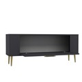 Comoda TV, Olivia, Retrolp5, 120x48 cm, PAL , Antracit / Aur