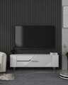 Comoda TV, Olivia, Retrolp5, 120x48 cm, PAL , Alb / Argintiu