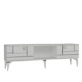 Comoda TV, Olivia, Madera, 150x44 cm, PAL , Alb / Argintiu