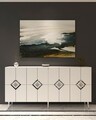Consola, Olivia, Robber KB150, 150x75x35 cm, PAL , Alb / Argintiu