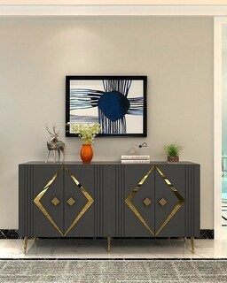 150x75x35 cm, Antracit;Auriu