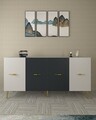 Consola, Olivia, Loop KB150, 150x75x35 cm, PAL , Alb / Antracit