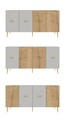 Consola, Olivia, Loop KB150, 150x75x35 cm, PAL , Stejar alb / safir