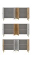 Consola, Olivia, Loop KB150, 150x75x35 cm, PAL , Stejar alb / safir