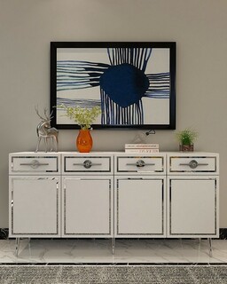 150x75x35 cm, Alb;Argintiu