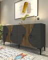 Consola, Olivia, Genus KB150, 150x75x35 cm, PAL , Antracit / Nuc