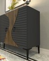 Consola, Olivia, Genus KB150, 150x75x35 cm, PAL , Antracit / Nuc