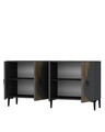 Consola, Olivia, Genus KB150, 150x75x35 cm, PAL , Antracit / Nuc