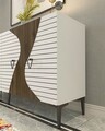 Consola, Olivia, Genus KB150, 150x75x35 cm, PAL , Alb/Maro