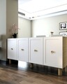 Consola, Olivia, Rosalinda KB150, 150x75x35 cm, PAL , Stejar Safir / Alb