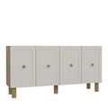 Consola, Olivia, Rosalinda KB150, 150x75x35 cm, PAL , Stejar Safir / Alb