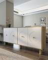Consola, Olivia, Deren KX180 Bohem, 180x78 cm, PAL , Stejar Safir / Alb