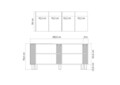 Consola, Olivia, Deren KX180 Bohem, 180x78 cm, PAL , Stejar Safir / Alb